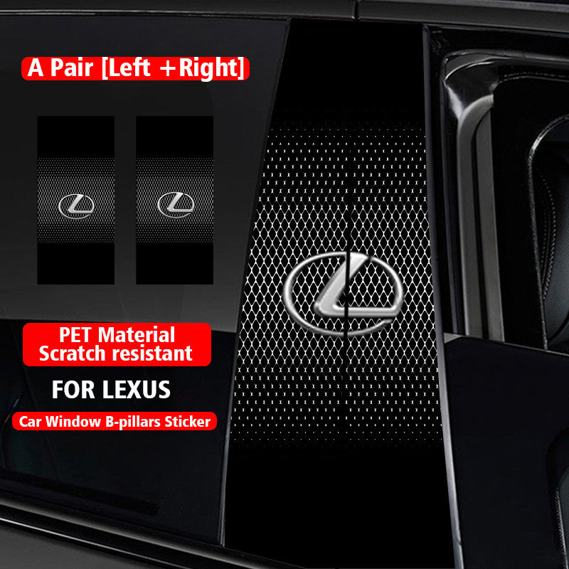 Autocollants pour colonne centrale de voiture (logo de voiture personnalisé) 25 x 50 cm