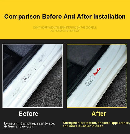 CarbonGrip PRO | Autocollants de seuil de porte personnalisés (édition blanche limitée)