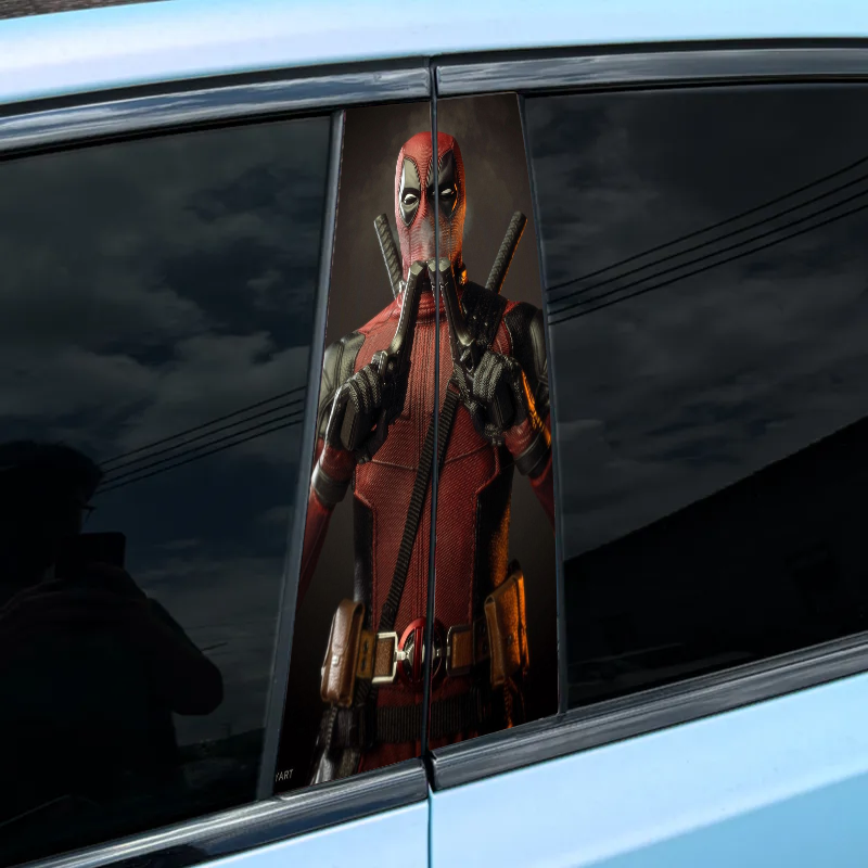 Aufkleber für die Mittelsäule des Autos (2 Stück) Deadpool-XC30