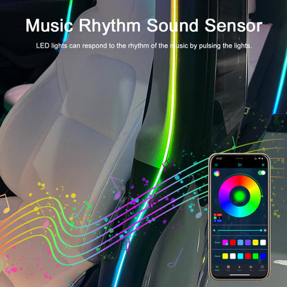 Car Door Frame LED Ambient Lights - Wireless Invisible Stream of Colorful Light for Enhanced Driving Comfort