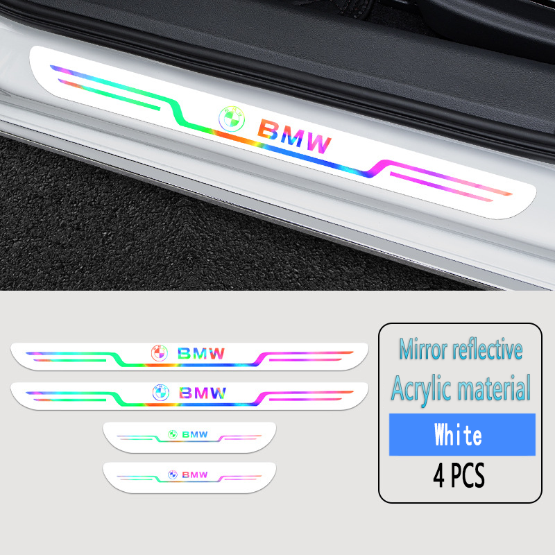 2025 Hot Sale ✨50% OFF ✨Acrylic Laser Car Anti-Fouling Door Sill Strips🎉4pcs🎉
