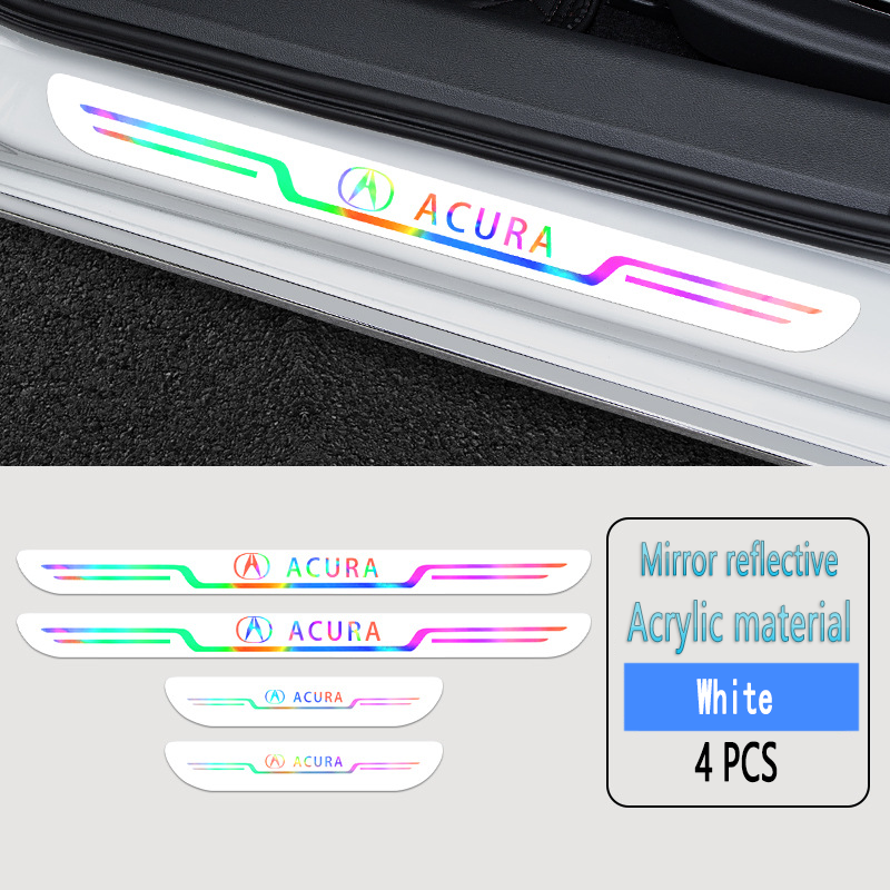 2025 Hot Sale ✨50% OFF ✨Acrylic Laser Car Anti-Fouling Door Sill Strips🎉4pcs🎉