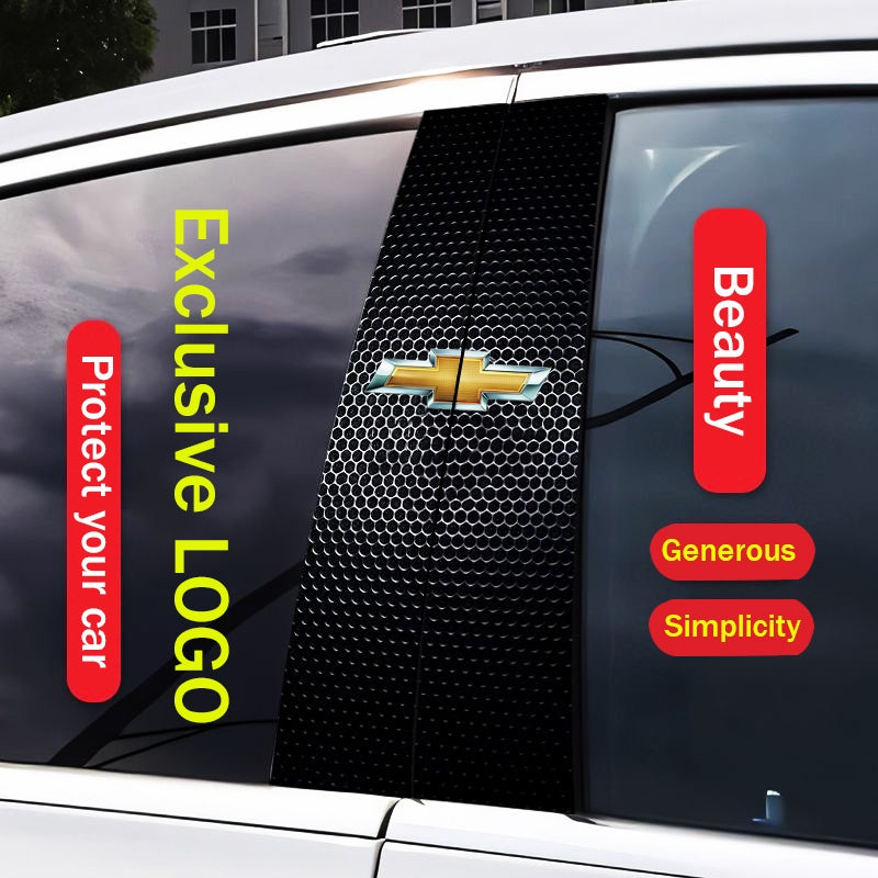 Autocollants pour colonne centrale de voiture (logo de voiture personnalisé) 25 x 50 cm