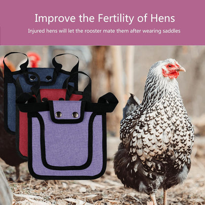 Thungeek 3 Pieces Premium Chicken Saddles with Stretchy Strap, Hen Saddle Sweater Clothes, Birds Protector for Back and Sides