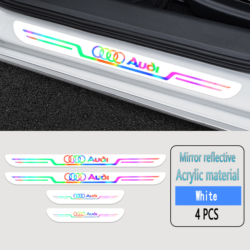 2025 Hot Sale ✨50% OFF ✨Acrylic Laser Car Anti-Fouling Door Sill Strips🎉4pcs🎉