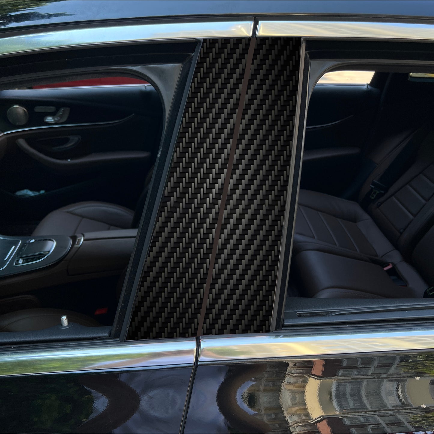 Autocollants pour colonne centrale de voiture (logo de voiture personnalisé) 25 x 50 cm