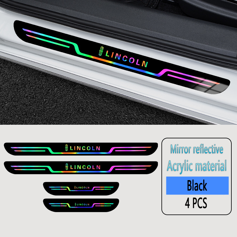 2025 Hot Sale ✨50% OFF ✨Acrylic Laser Car Anti-Fouling Door Sill Strips🎉4pcs🎉