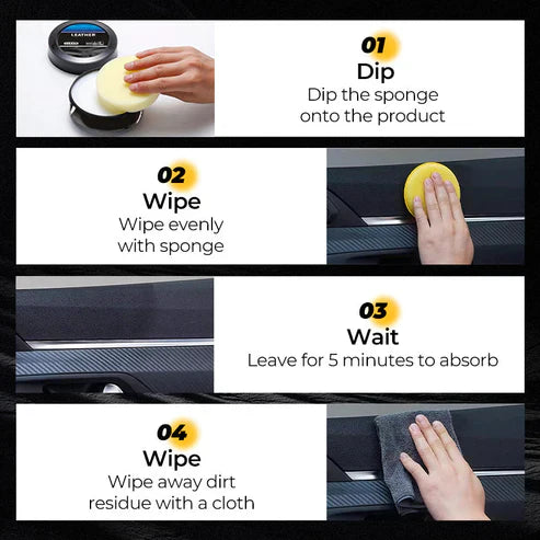 🔥Vente chaude 50% de réduction🔥Crème nettoyante et d'entretien Leader et pâte nettoyante pour l'entretien du cuir 