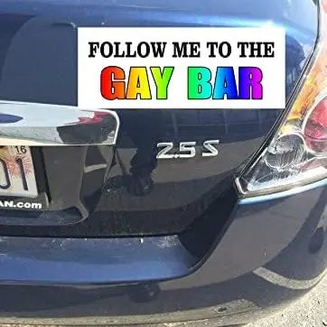 Gay Pride Rainbow Magnet Bumper Sticker Unique Designs 7.8X3.1 Inches Reusable Car Accessories for Vehicles and Fridge Funny Decor