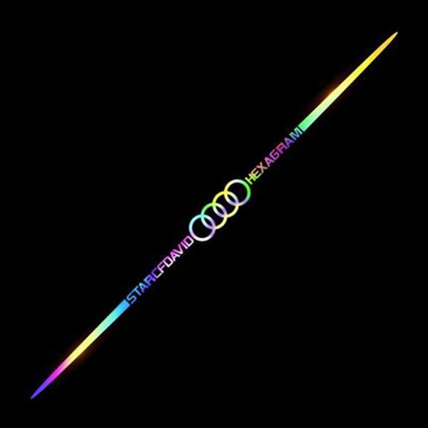 3D Colorful laser reflective car sticker 4PCS