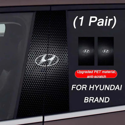 Autocollants pour colonne centrale de voiture (logo de voiture personnalisé) 25 x 50 cm