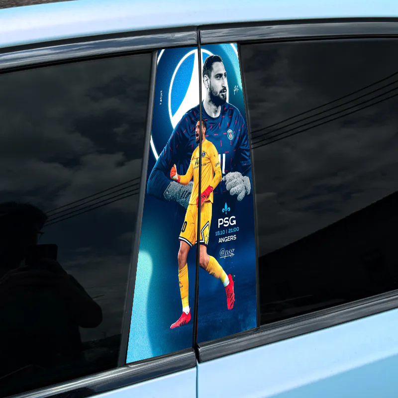 Lot de 2 autocollants de porte personnalisés de la série Football