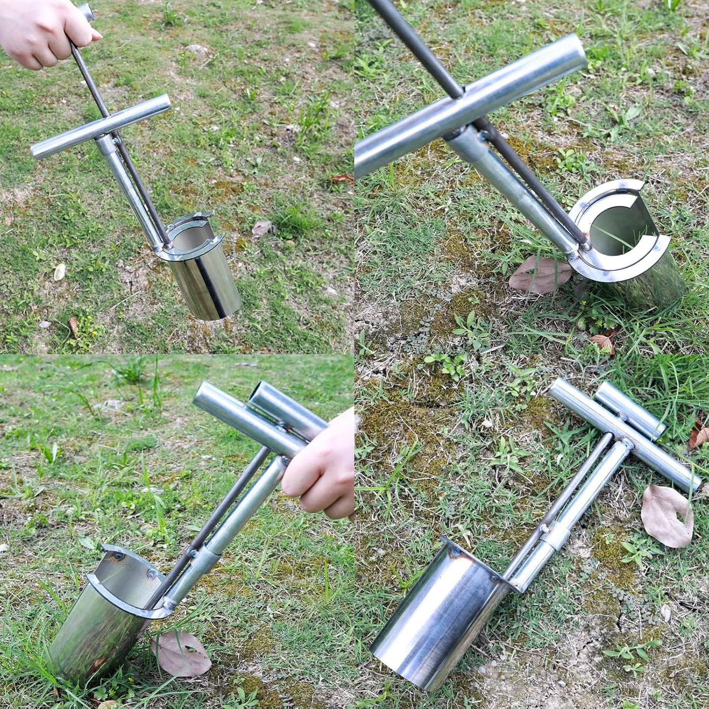 Bulb Planter Tool,Plant and Fruit Tree Seeding Transplanter Stainless Steel Planting Tools