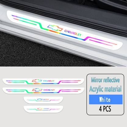 2025 Hot Sale ✨50% OFF ✨Acrylic Laser Car Anti-Fouling Door Sill Strips🎉4pcs🎉