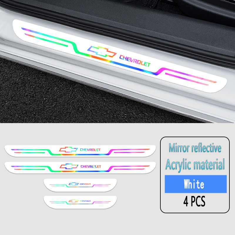 2025 Hot Sale ✨50% OFF ✨Acrylic Laser Car Anti-Fouling Door Sill Strips🎉4pcs🎉