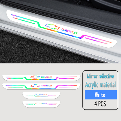 2025 Hot Sale ✨50% OFF ✨Acrylic Laser Car Anti-Fouling Door Sill Strips🎉4pcs🎉