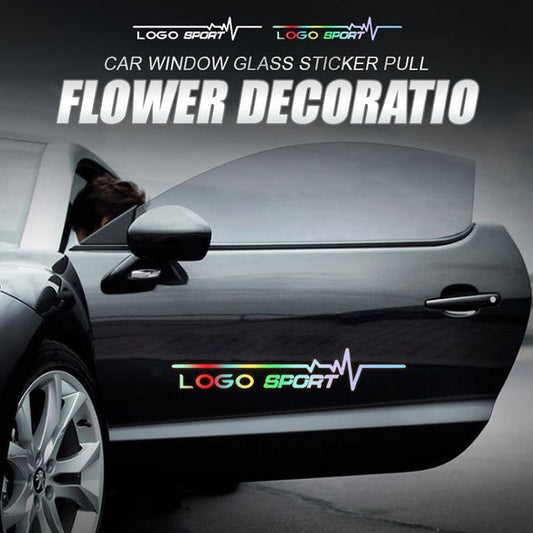 Autocollant pour vitre de voiture, décoration florale