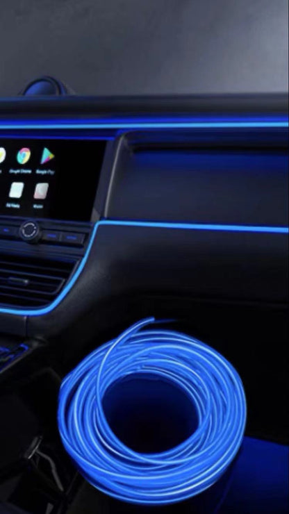 Car interior cool light usb Ice Blue El Wire Auto Atmosphere Decorative Lamp Flexible Neon Light DIY