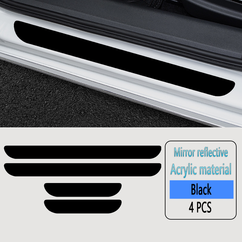 2025 Hot Sale ✨50% OFF ✨Acrylic Laser Car Anti-Fouling Door Sill Strips🎉4pcs🎉