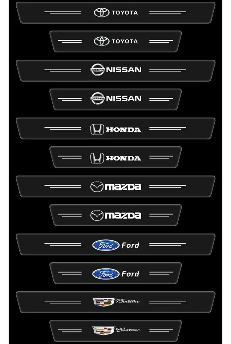 CarbonGrip PRO | Autocollants de seuil de porte personnalisés (édition blanche limitée)