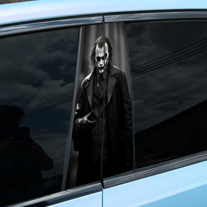 Autocollant Joker pour pilier central de voiture avec fond noir (2 pièces)