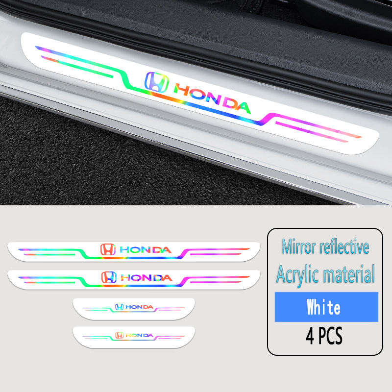 2025 Hot Sale ✨50% OFF ✨Acrylic Laser Car Anti-Fouling Door Sill Strips🎉4pcs🎉