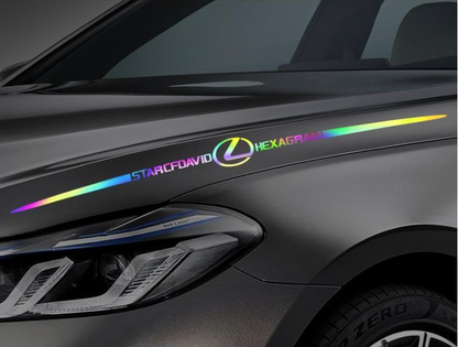 3D Colorful laser reflective car sticker 4PCS