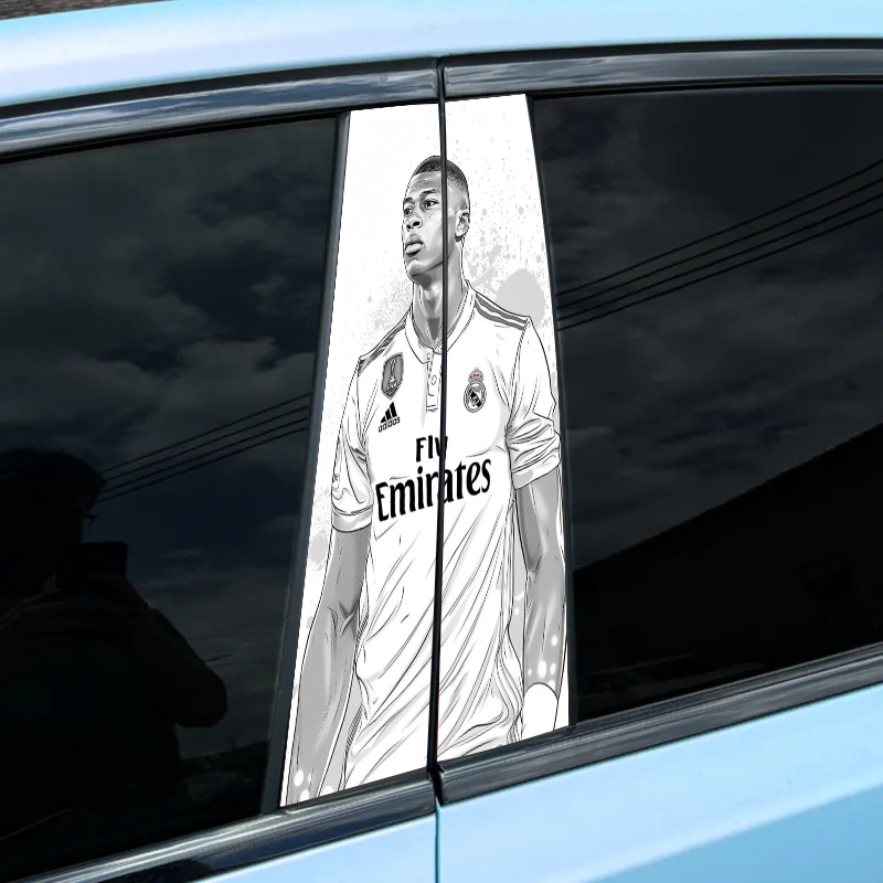 Lot de 2 autocollants de porte personnalisés de la série Football