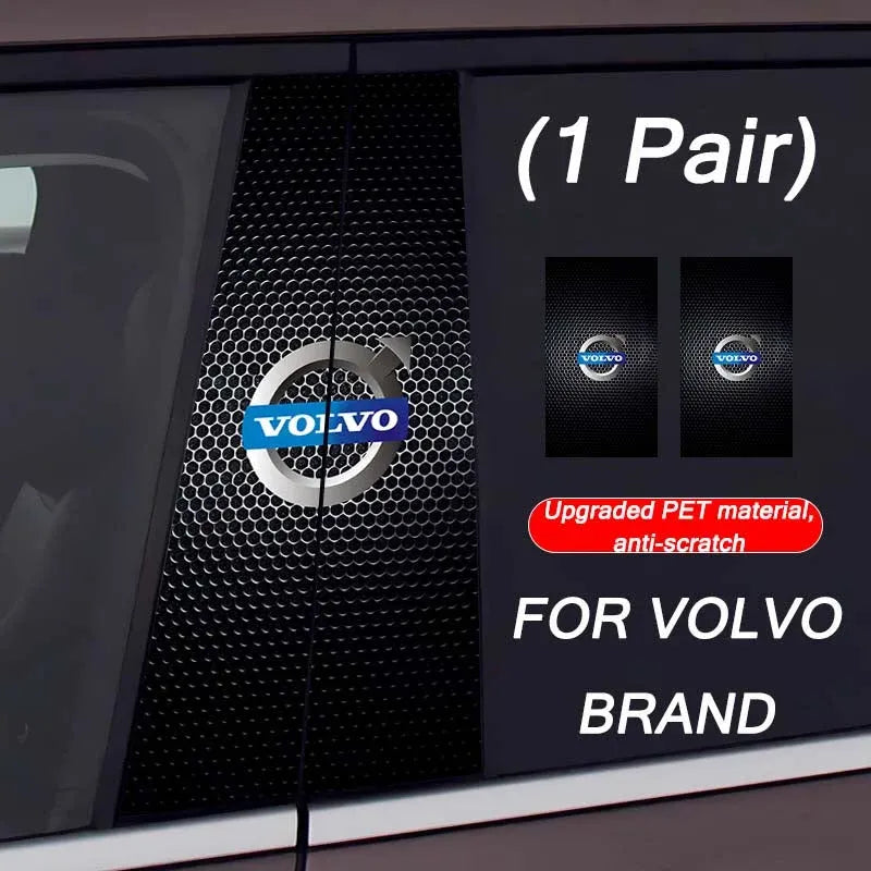 Autocollants pour colonne centrale de voiture (logo de voiture personnalisé) 25 x 50 cm