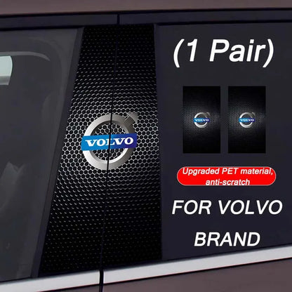 Autocollants pour colonne centrale de voiture (logo de voiture personnalisé) 25 x 50 cm