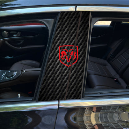 Autocollants pour colonne centrale de voiture (logo de voiture personnalisé) 25 x 50 cm