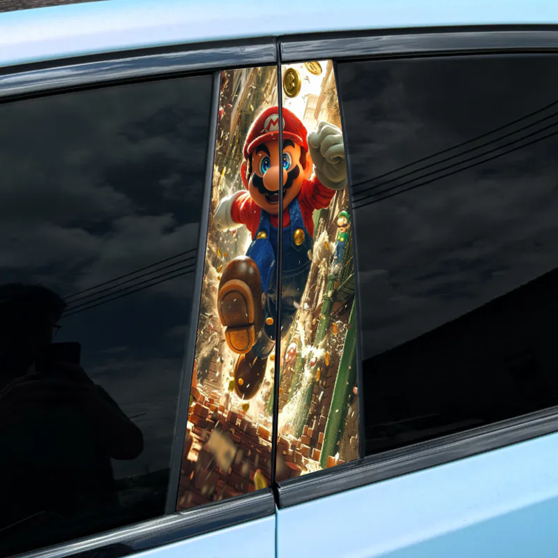 Autocollant pour montant central de voiture (2 pièces) - Mario-XC121