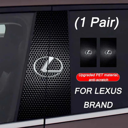 Autocollants pour colonne centrale de voiture (logo de voiture personnalisé) 25 x 50 cm