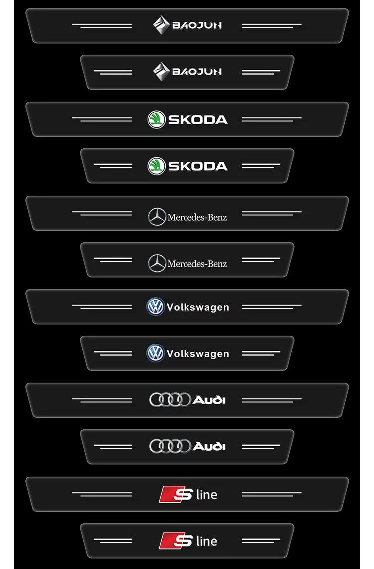 CarbonGrip PRO | Autocollants de seuil de porte personnalisés (édition blanche limitée)
