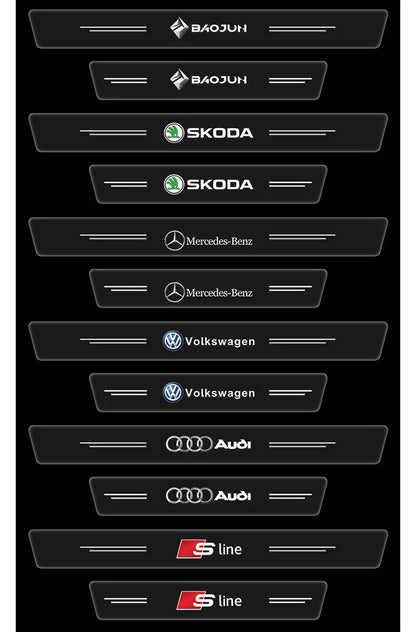 CarbonGrip PRO | Autocollants de seuil de porte personnalisés (édition blanche limitée)