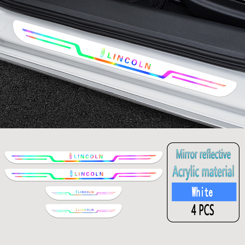 2025 Hot Sale ✨50% OFF ✨Acrylic Laser Car Anti-Fouling Door Sill Strips🎉4pcs🎉