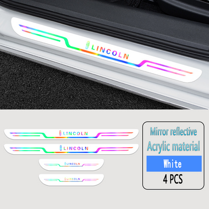 2025 Hot Sale ✨50% OFF ✨Acrylic Laser Car Anti-Fouling Door Sill Strips🎉4pcs🎉