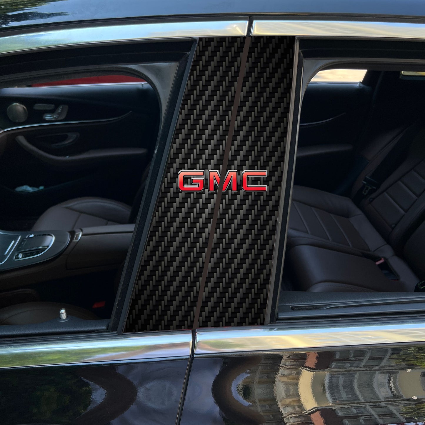 Autocollants pour colonne centrale de voiture (logo de voiture personnalisé) 25 x 50 cm