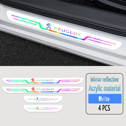 2025 Hot Sale ✨50% OFF ✨Acrylic Laser Car Anti-Fouling Door Sill Strips🎉4pcs🎉