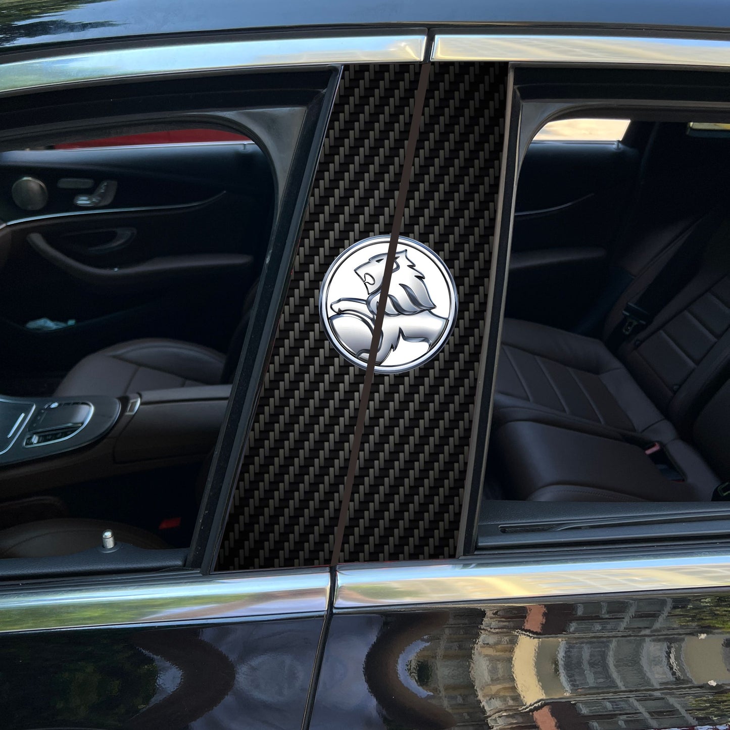 Autocollants pour colonne centrale de voiture (logo de voiture personnalisé) 25 x 50 cm