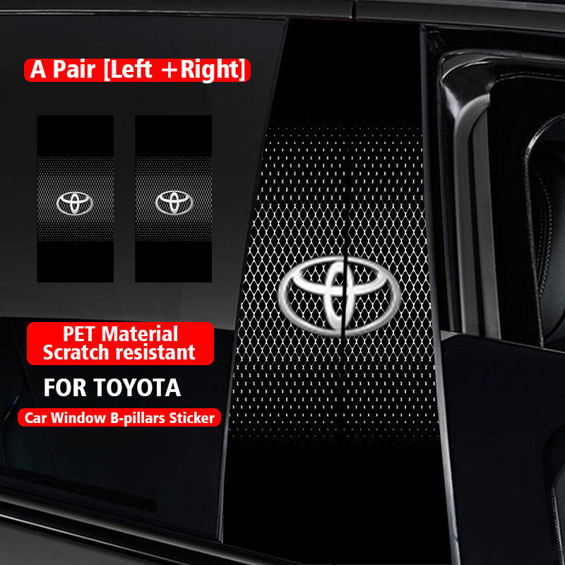 Autocollants pour colonne centrale de voiture (logo de voiture personnalisé) 25 x 50 cm