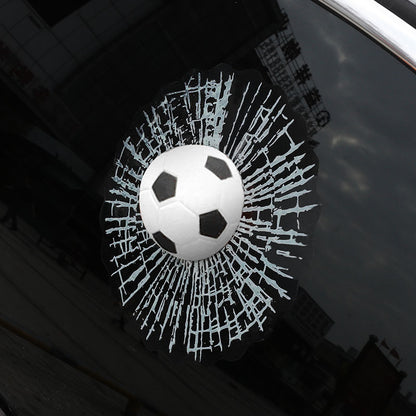 Auto Styling Baseball Fußball Tennis Stereo Zerbrochenes Glas 3D Aufkleber