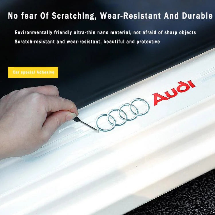 CarbonGrip PRO | Autocollants de seuil de porte personnalisés (édition blanche limitée)