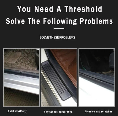 CarbonGrip PRO | Autocollants de seuil de porte personnalisés (édition blanche limitée)