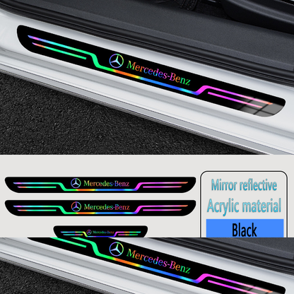 2025 Hot Sale ✨50% OFF ✨Acrylic Laser Car Anti-Fouling Door Sill Strips🎉4pcs🎉