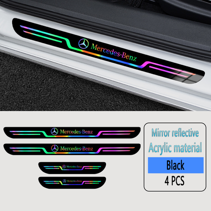 2025 Hot Sale ✨50% OFF ✨Acrylic Laser Car Anti-Fouling Door Sill Strips🎉4pcs🎉