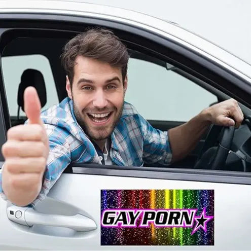 Gay Pride Rainbow Magnet Bumper Sticker Unique Designs 7.8X3.1 Inches Reusable Car Accessories for Vehicles and Fridge Funny Decor
