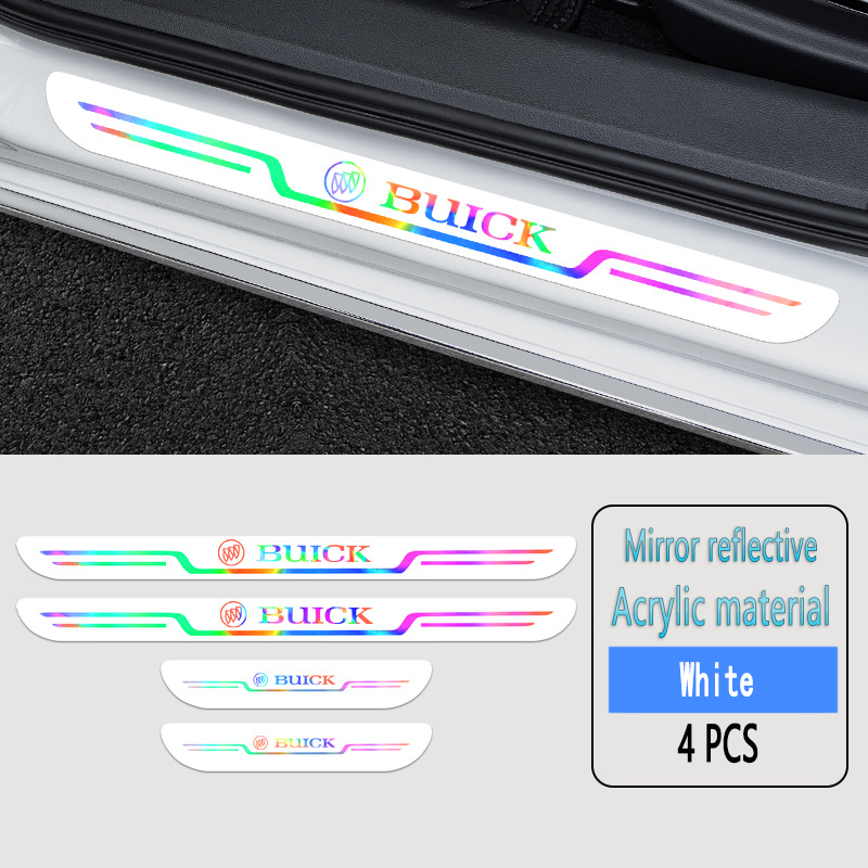 2025 Hot Sale ✨50% OFF ✨Acrylic Laser Car Anti-Fouling Door Sill Strips🎉4pcs🎉