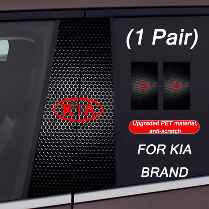 Autocollants pour colonne centrale de voiture (logo de voiture personnalisé) 25 x 50 cm