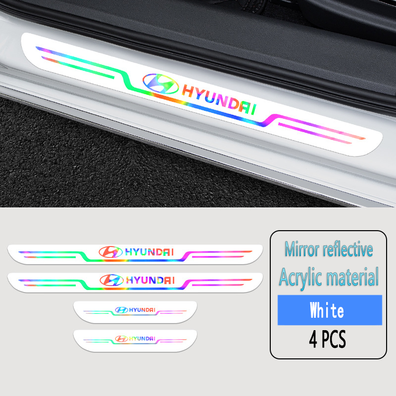2025 Hot Sale ✨50% OFF ✨Acrylic Laser Car Anti-Fouling Door Sill Strips🎉4pcs🎉